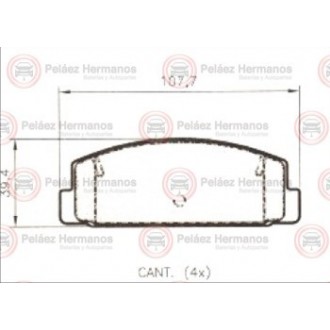 7186G - PASTILLA FRENO