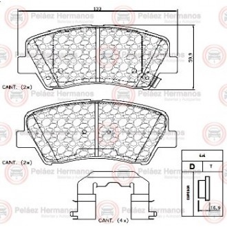 8810P - PASTILLA FRENO